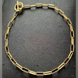 Golden Bronze Tone Link Chain Necklace 16”